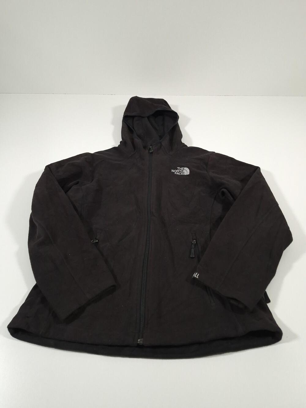 The North Face Jacket Womens Medium Black WindWall Fleece Hooded Full Zip